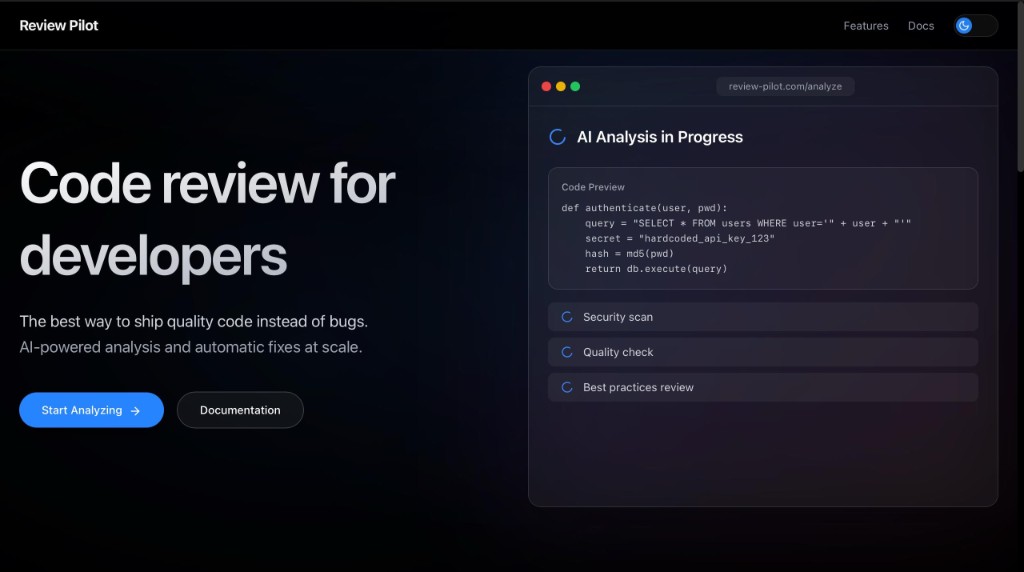 Review Pilot screenshot